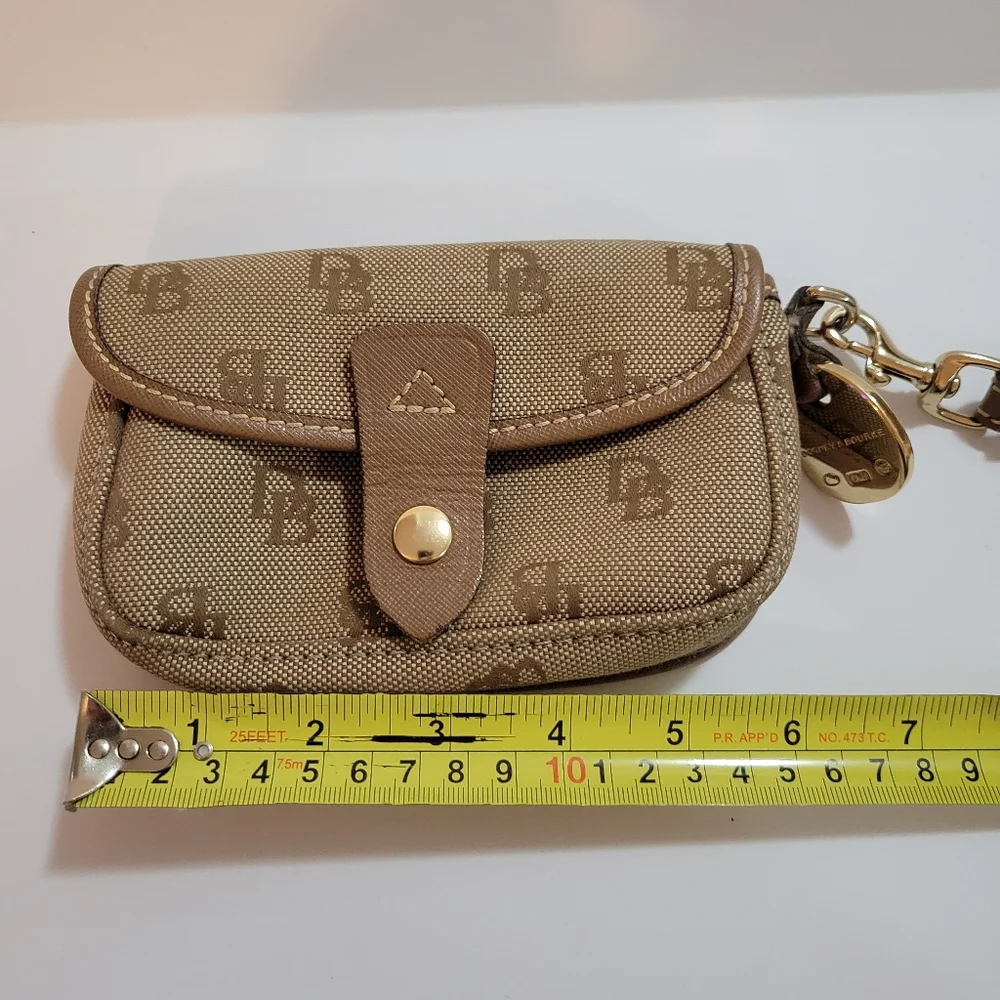Vintage Dooney & Bourke Black Leather Wristlet Purse - Picture 3 of 4